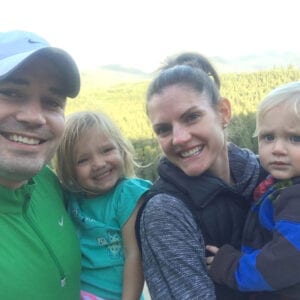 Dr. Kevin Ostrowski, Seattle urologist, with wife and 2 kids