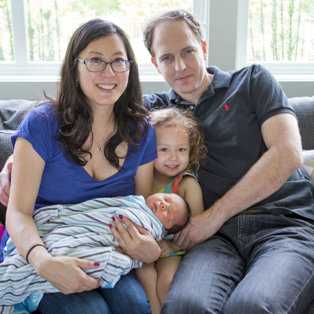 Kirkland fertility specialist Dr. Michele Cho with husband and two children