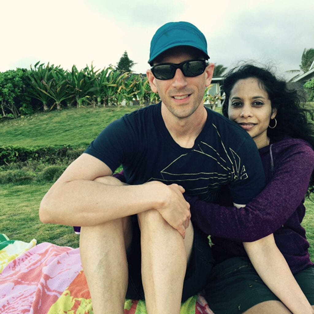 Seattle fertility specialist Dr. Paul Dudley having a picnic with his wife